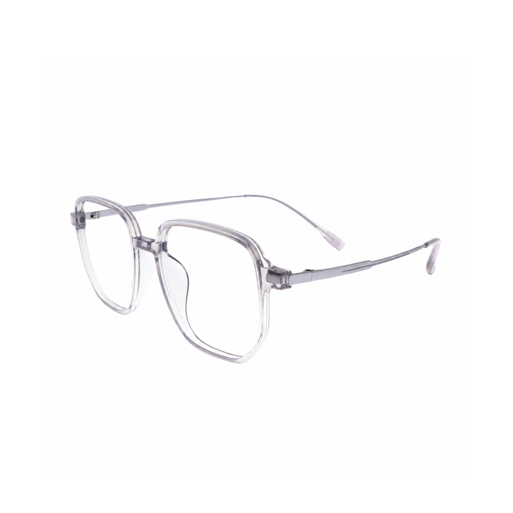 Joy Style JOY23602C3 grey eyeglasses angle view on pure white background