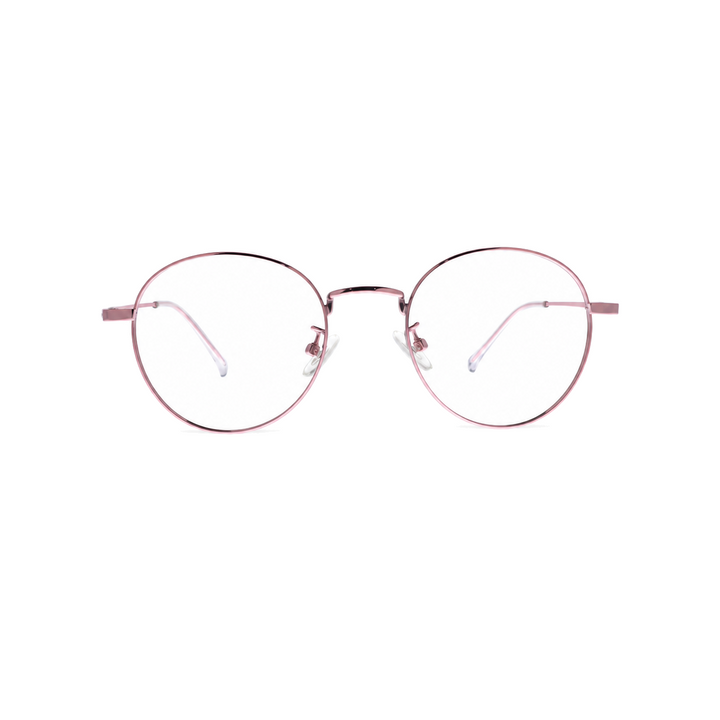 Joy Style For Women Metal Eyeglasses Round Shape Size 47 25022c4 Pink