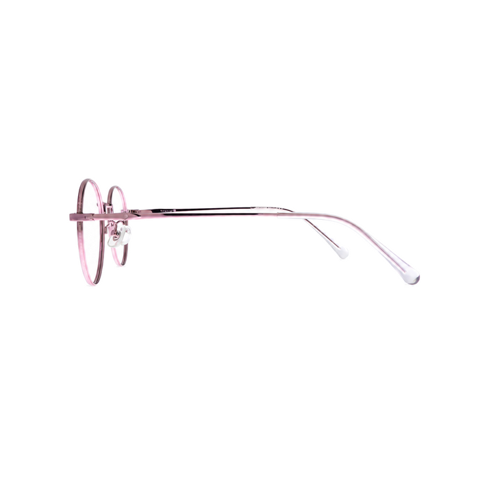 Joy Style For Women Metal Eyeglasses Round Shape Size 47 25022c4 Pink