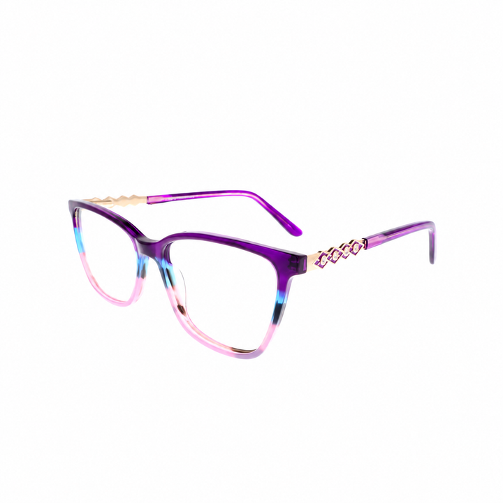 Joy Style For Women Eyeglasses Square Size 52 35107c2 Purple Blue Pink Gradient
