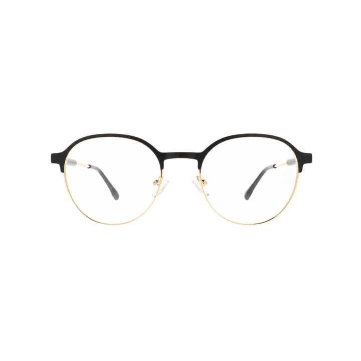 Joy Style For Unisex Metal Eyeglasses Round Shape Size 49 5404c1 Black Gold