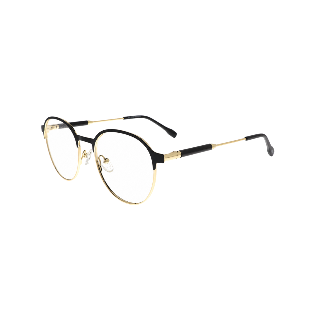 Joy Style For Unisex Metal Eyeglasses Round Shape Size 49 5404c1 Black Gold
