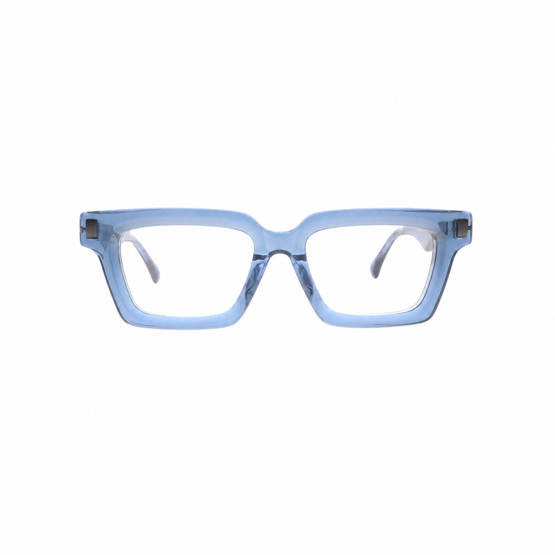 Joy Style JOY5866C3 blue eyeglasses front view on white background