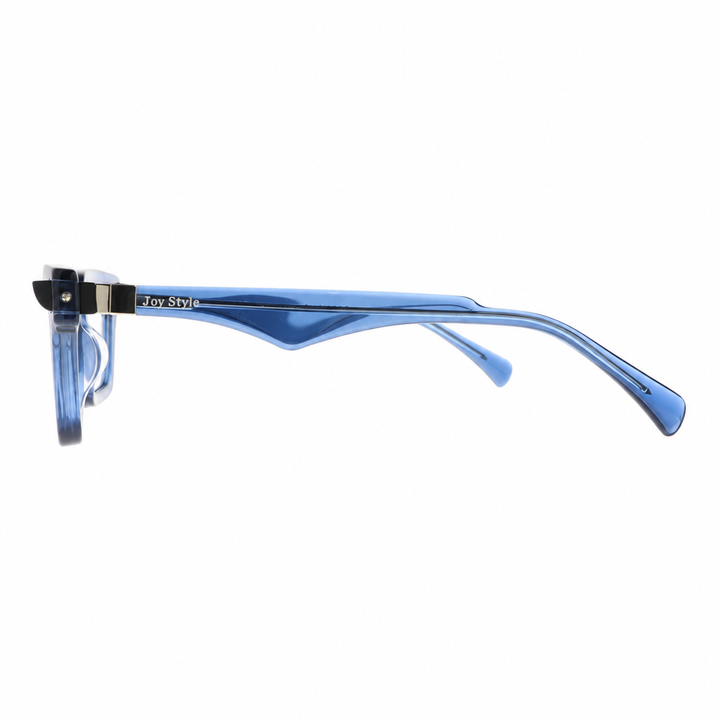 Joy Style JOY5866C3 blue eyeglasses side view on white background