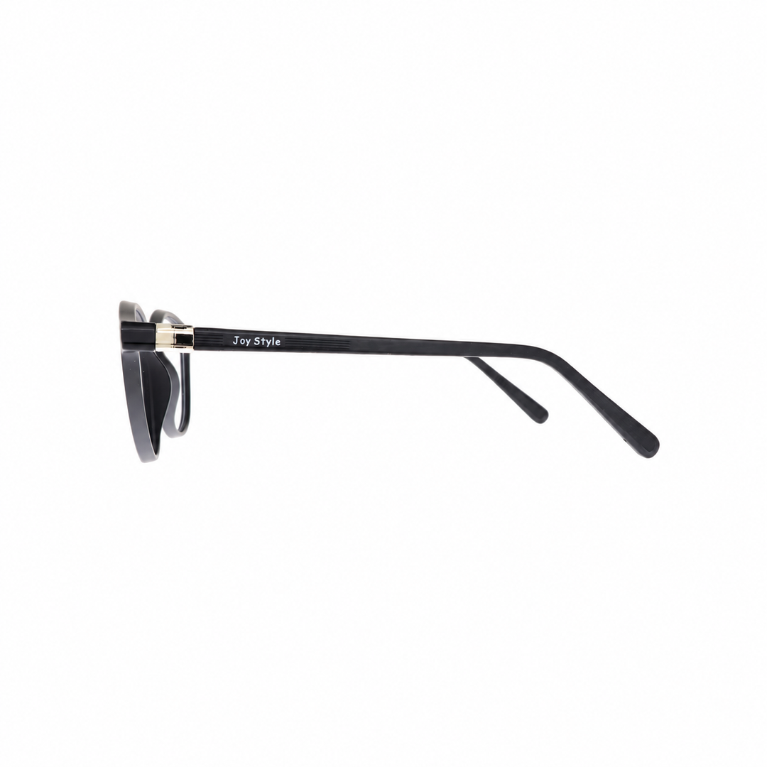 Joy Style JOY60018C2 black round eyeglasses side view