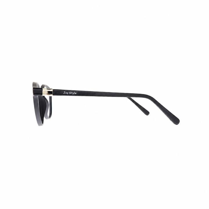 Joy Style JOY60018C2 black round eyeglasses side view