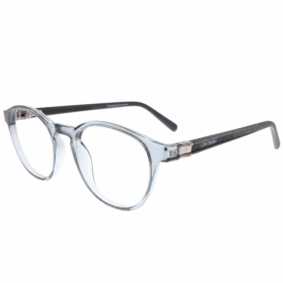 Joy Style JOY60018C3 grey round eyeglasses angle view