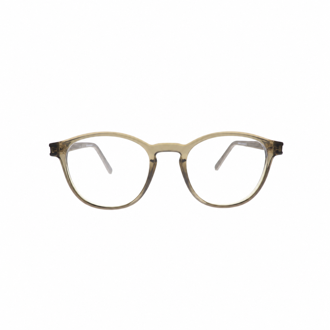 Joy Style JOY60018C5 light brown round eyeglasses front view