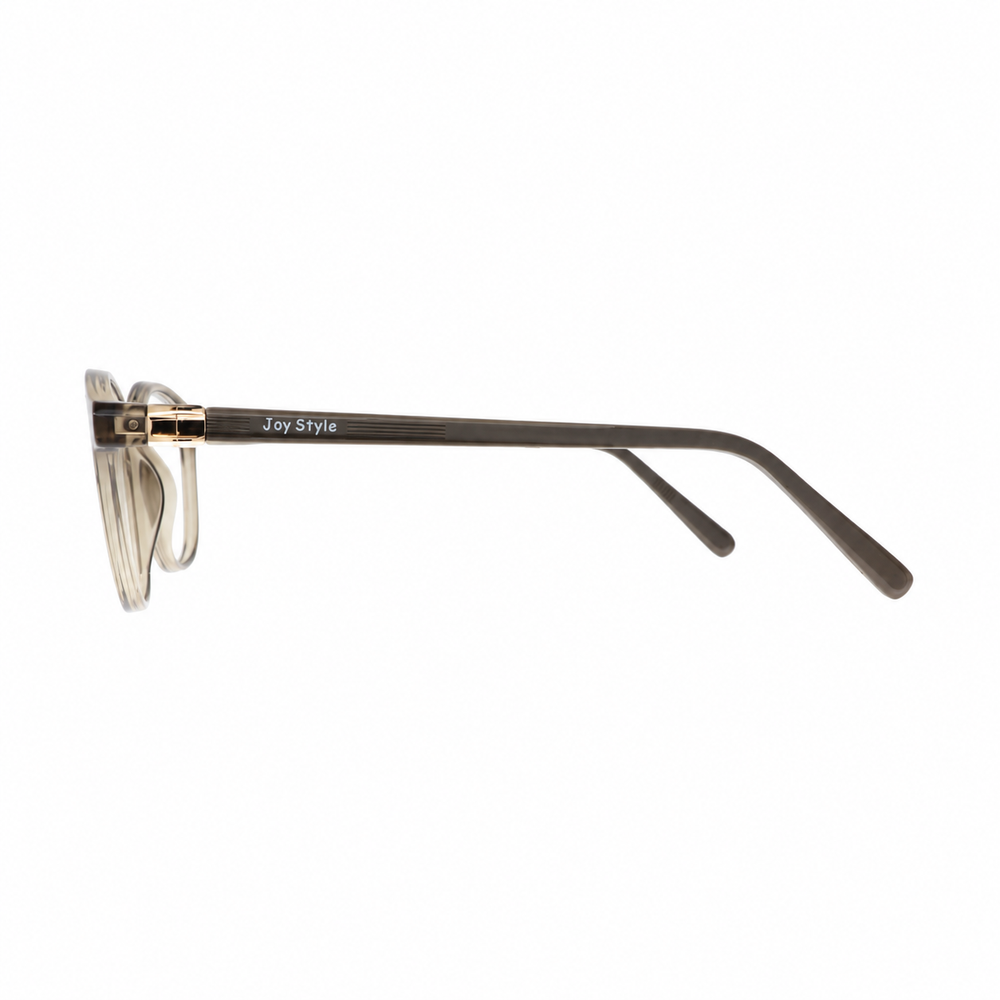 Joy Style JOY60018C5 light brown round eyeglasses side view