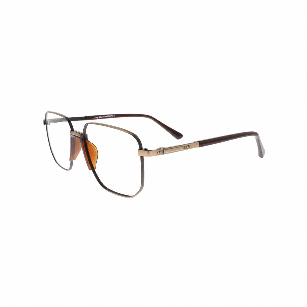 Joy Style For Men Metal Eyeglasses Square Size 54 6407c3 Bronze