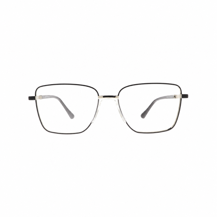 Joy Style For Men Metal Eyeglasses Square Size 54 6408c4 Black Silver