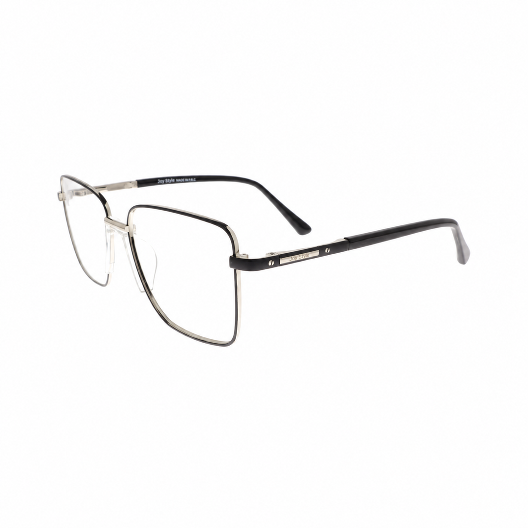 Joy Style For Men Metal Eyeglasses Square Size 54 6408c4 Black Silver