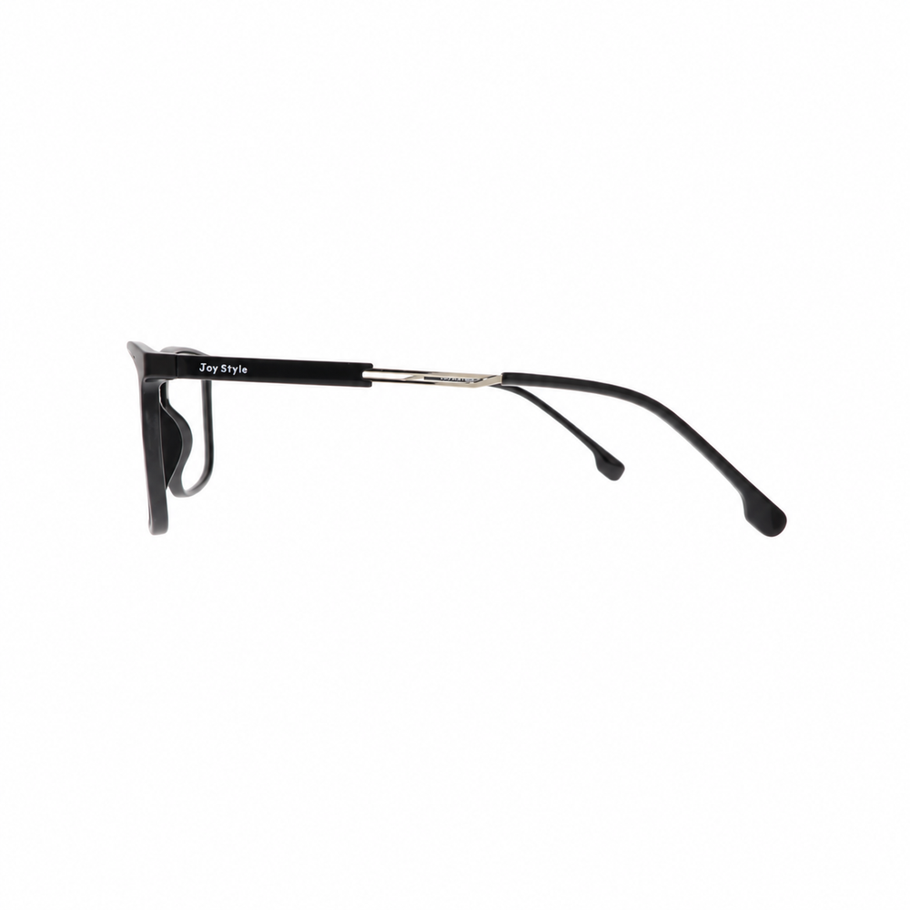 Joy Style JOY6802C4 black eyeglasses side view on pure white background
