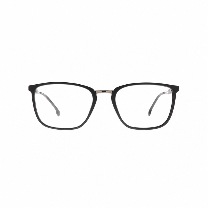 Joy Style JOY6802C5 black eyeglasses front view on pure white background