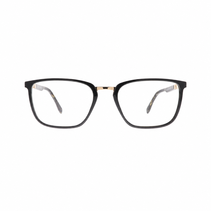 Joy Style JOY6803C1 black eyeglasses front view on pure white background