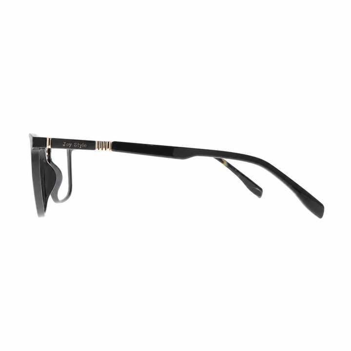 Joy Style JOY6803C1 black eyeglasses side view on pure white background