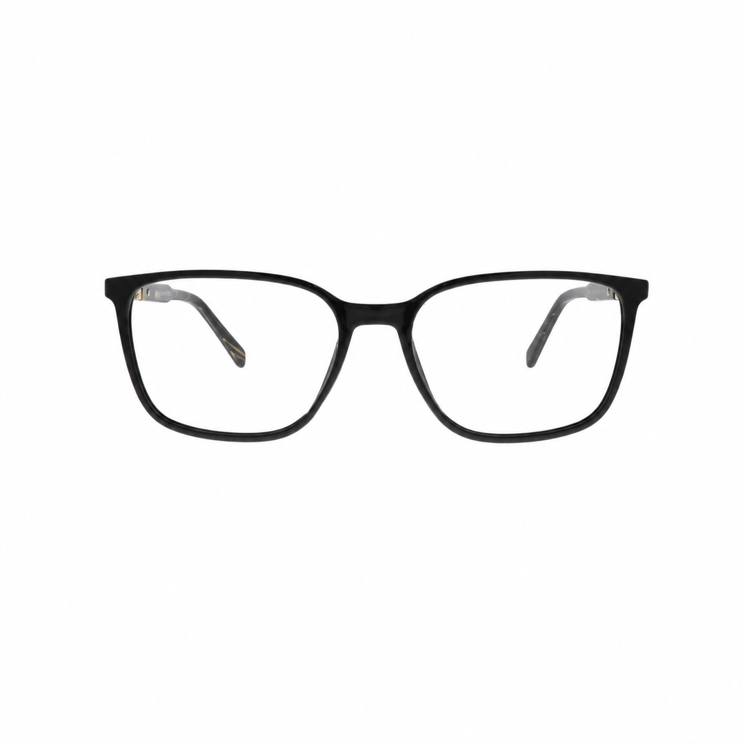 Joy Style JOY6806C1 black eyeglasses front view on white background