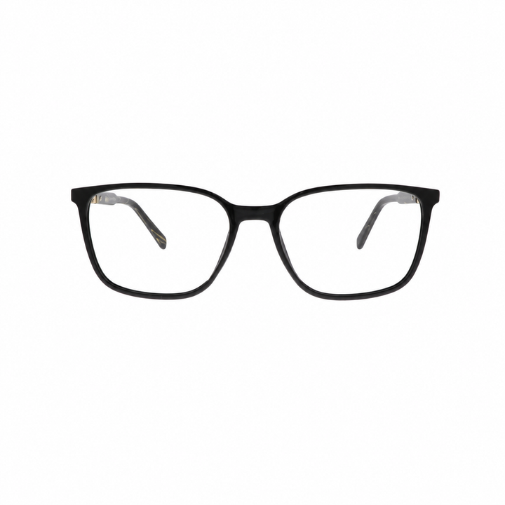 Joy Style JOY6806C1 black eyeglasses front view on white background