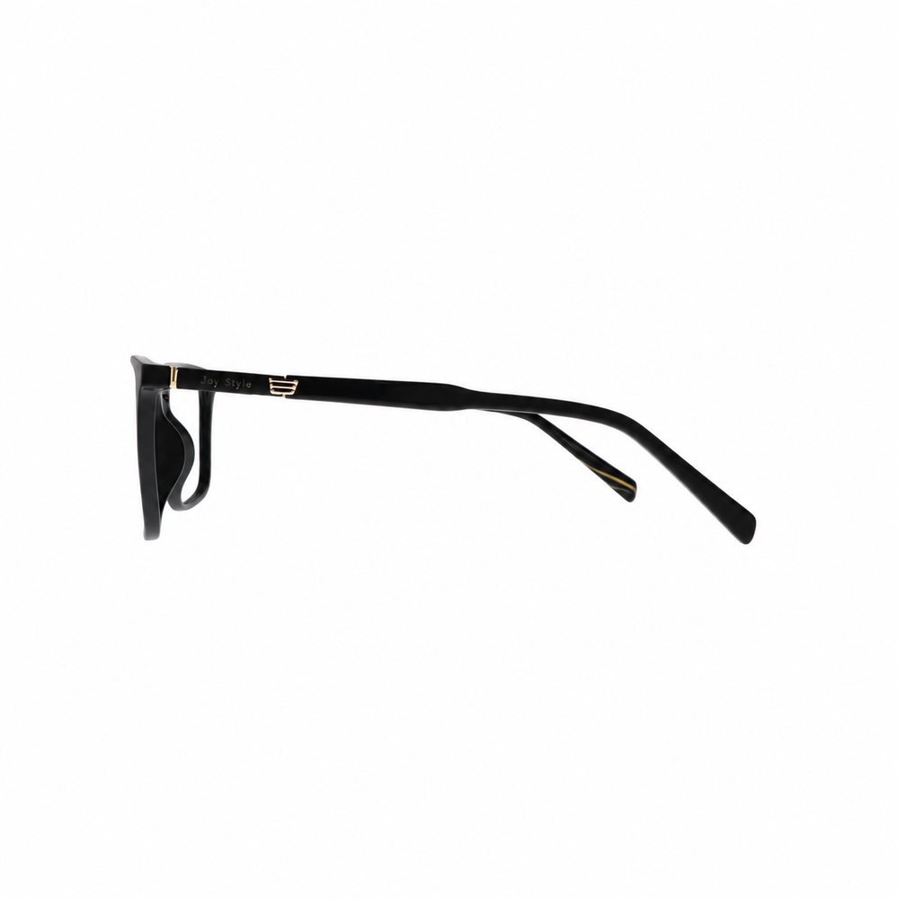 Joy Style JOY6806C1 black eyeglasses side view on white background