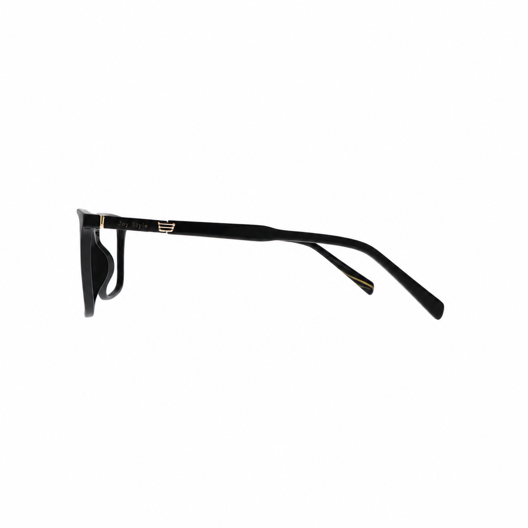 Joy Style JOY6806C1 black eyeglasses side view on white background