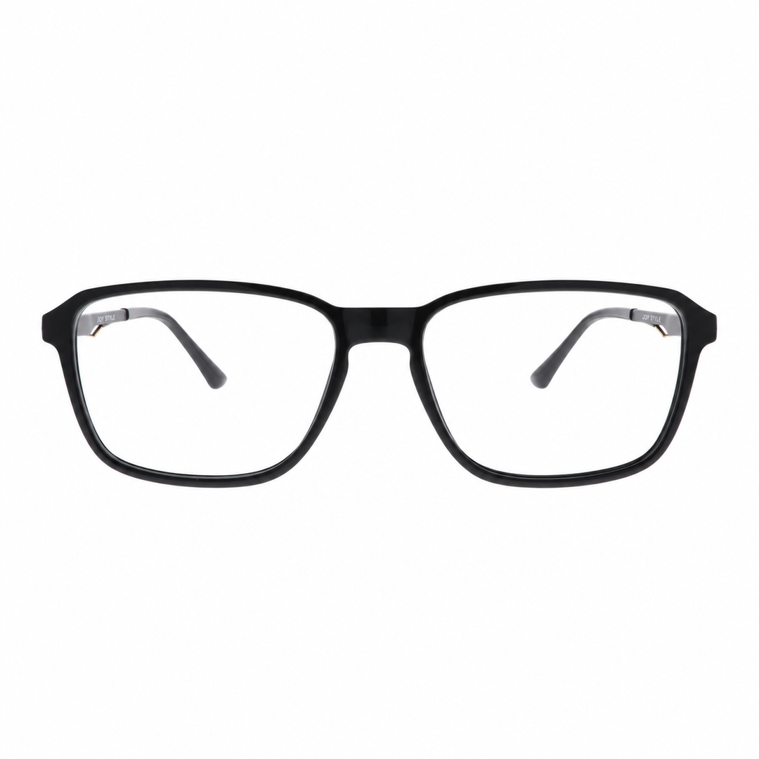 Joy Style JOY6808C1 black eyeglasses front view on white background