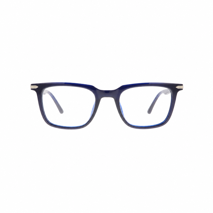 Joy Style 8003C3 Blue eyeglasses front view on white background