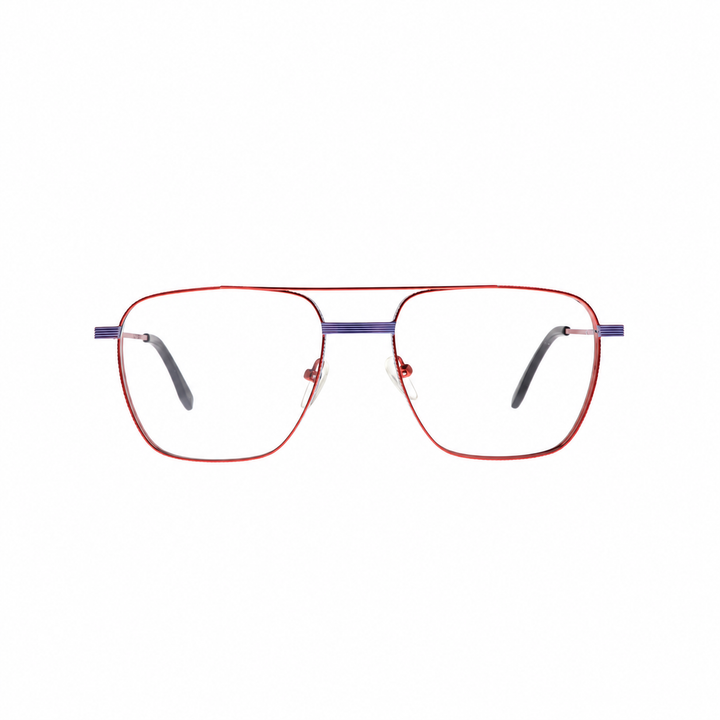 Joy Style For Unisex Metal Eyeglasses Square Shape 55 8225c2  Blue Red