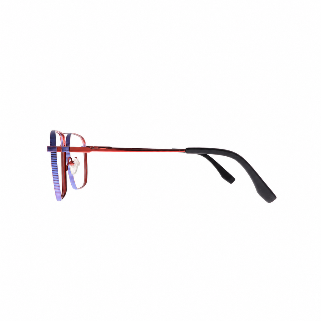 Joy Style For Unisex Metal Eyeglasses Square Shape 55 8225c2  Blue Red