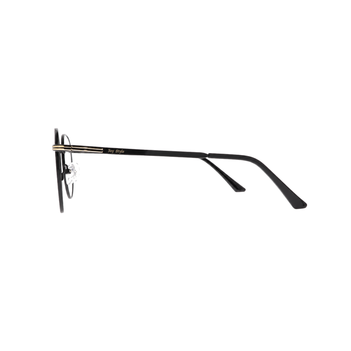Joy Style For Unisex Metal Eyeglasses Round Shape Size 49 8400c1 Black Gold