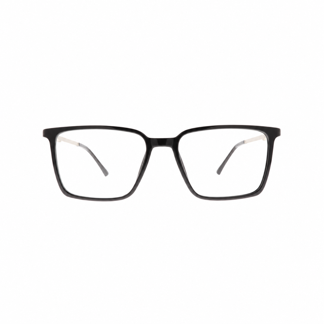 Joy Style 8631C4 Black eyeglasses front view on white background