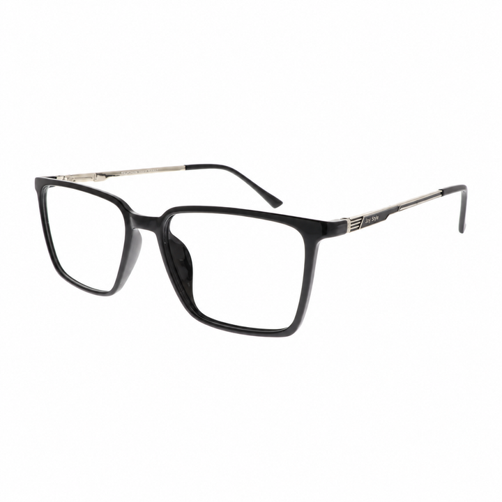 Joy Style 8631C4 Black eyeglasses angled view on white background