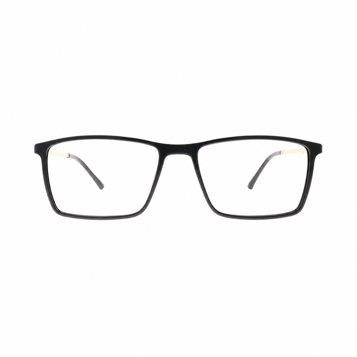 نظارة طبية للجنسين بتصميم مستطيل من Joy Style مقاس 52 8632c1 أسود