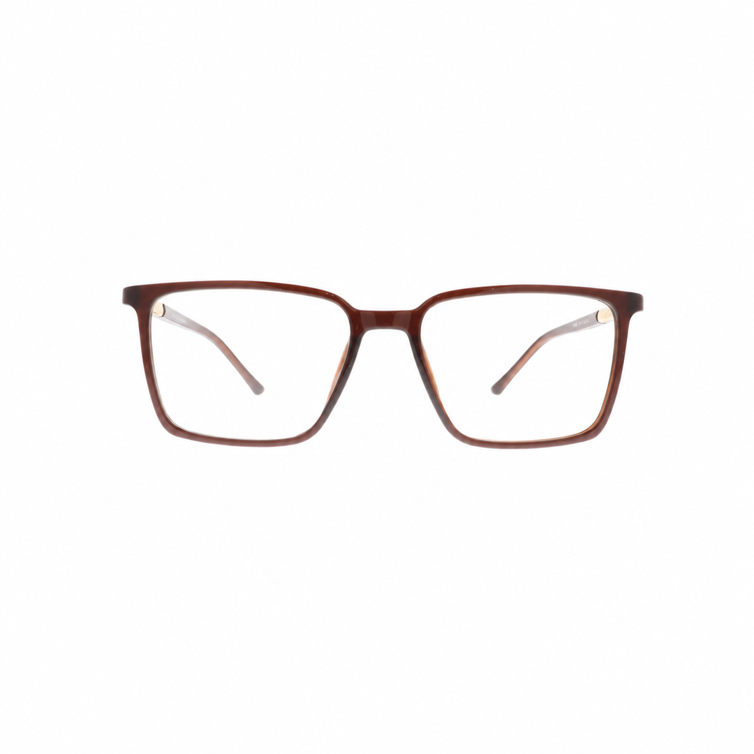 Joy Style 8634C3 Brown eyeglasses front view on white background