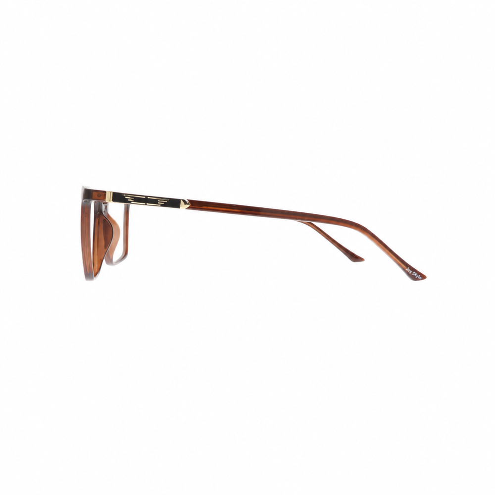 Joy Style 8634C3 Brown eyeglasses side view on white background