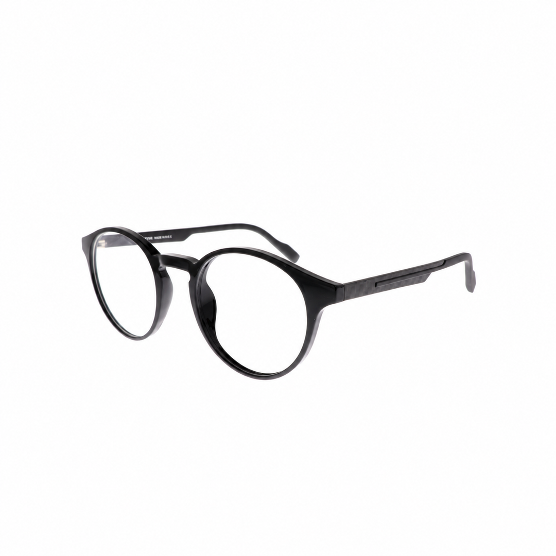 Joy Style JOY8868C1 black round eyeglasses angle view