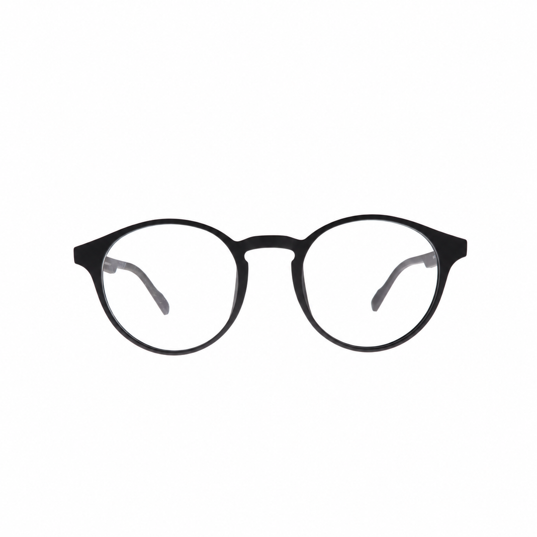 Joy Style JOY8868C2 matte black round eyeglasses front view