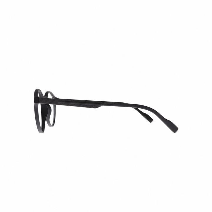 Joy Style JOY8868C2 matte black round eyeglasses side view