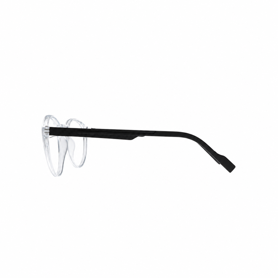 Joy Style JOY8868C8 clear black round eyeglasses side view