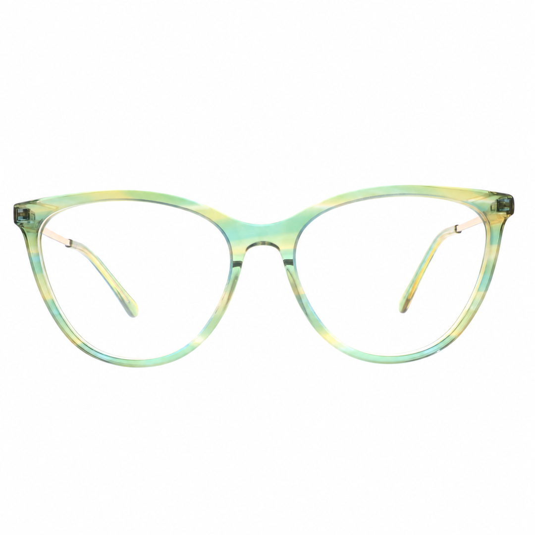 Joy Style For Women's Eyeglasses Cat Eye Size 55 9006c4 Green Yellow Gradient