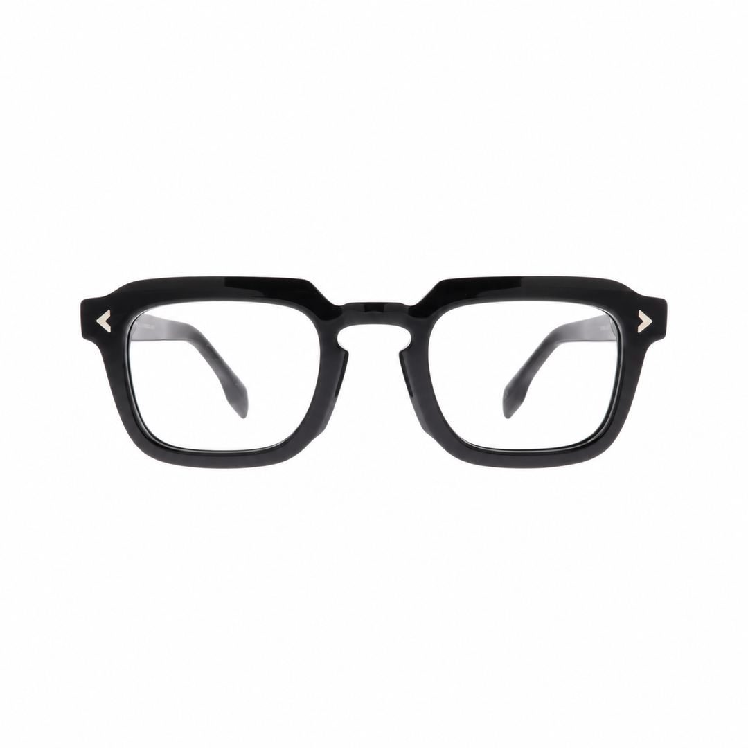 Joy Style 9007C1 Black eyeglasses front view on white background