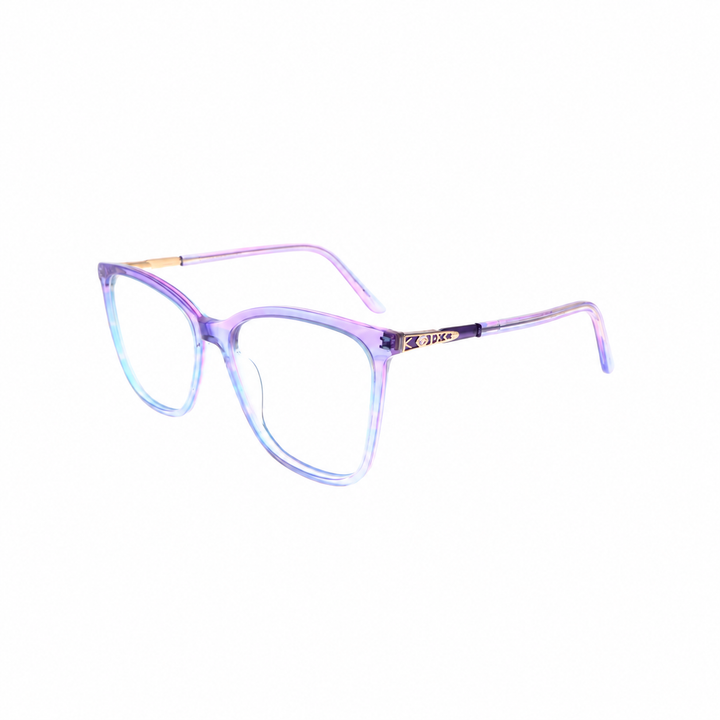 Joy Style 9007C5 Purple Blue eyeglasses angled view on white background