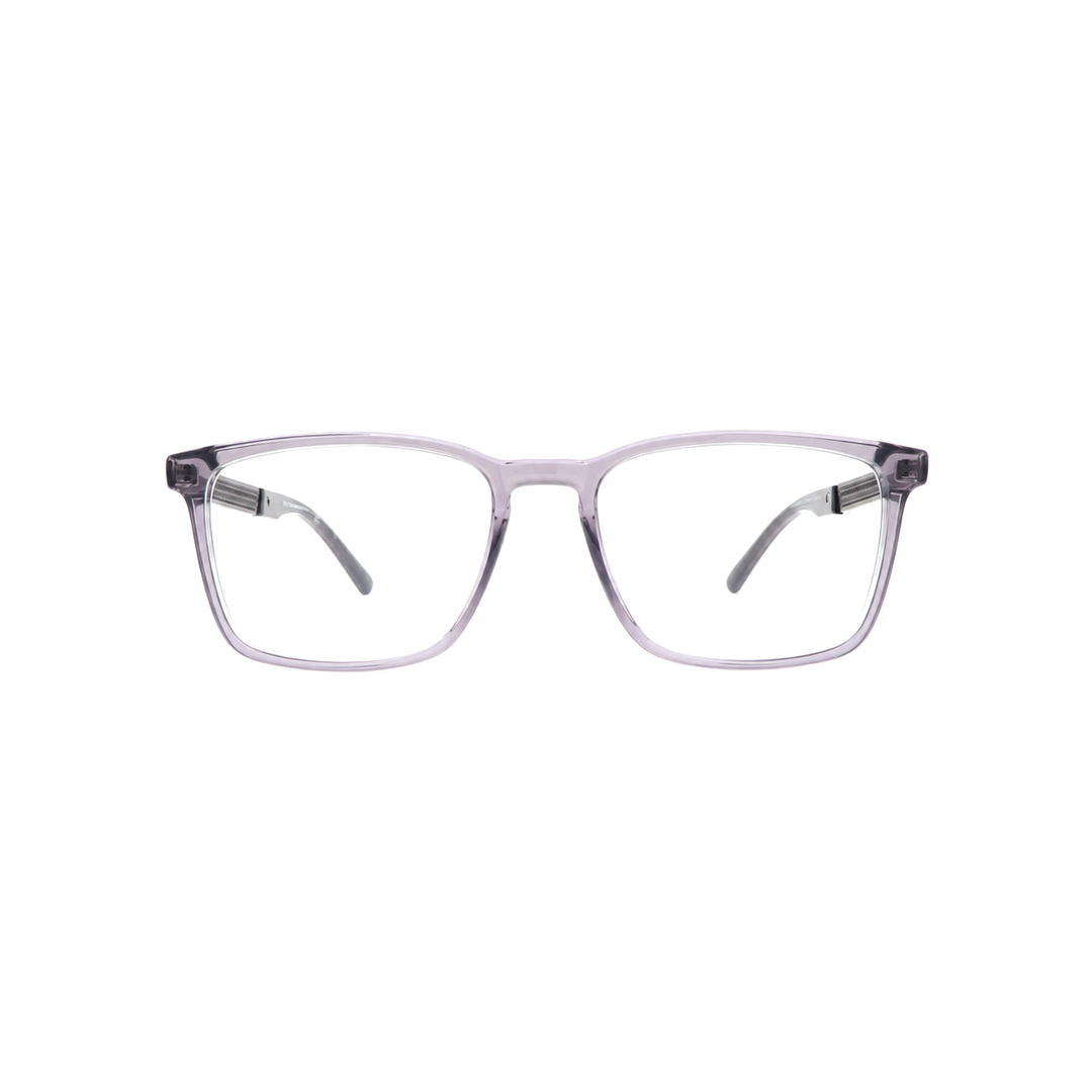 Joy Style JOY9807C4 grey eyeglasses front view on pure white background