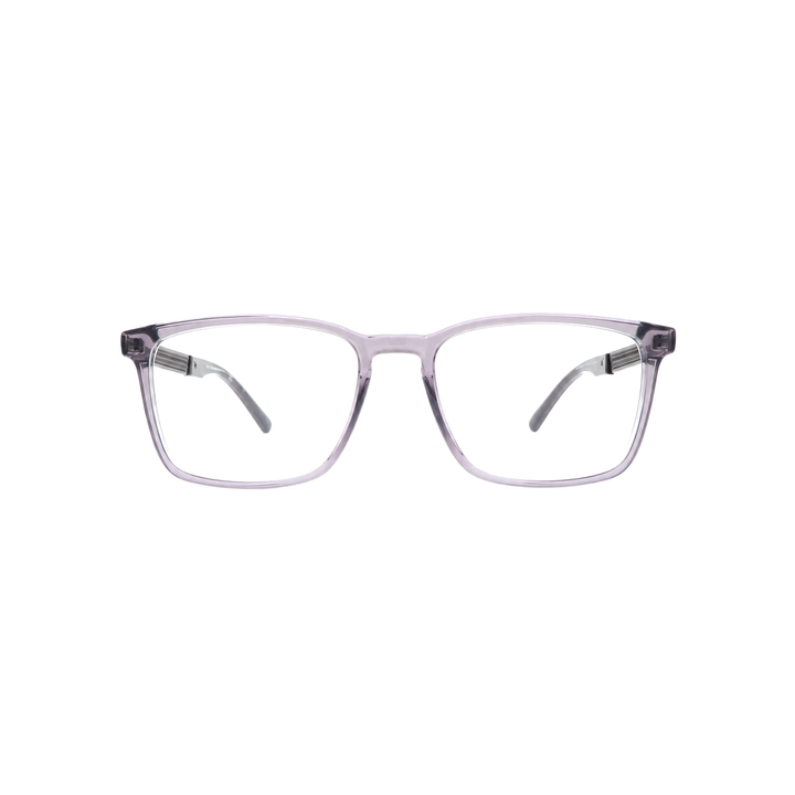 Joy Style JOY9807C4 grey eyeglasses front view on pure white background
