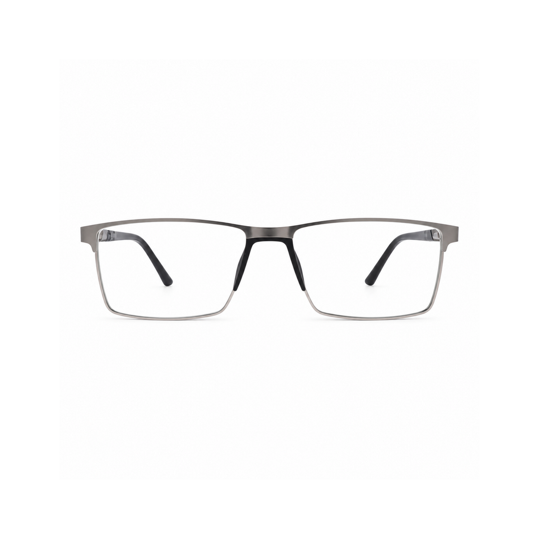 Joy Style JOYCA8202M4 matte silver eyeglasses front view