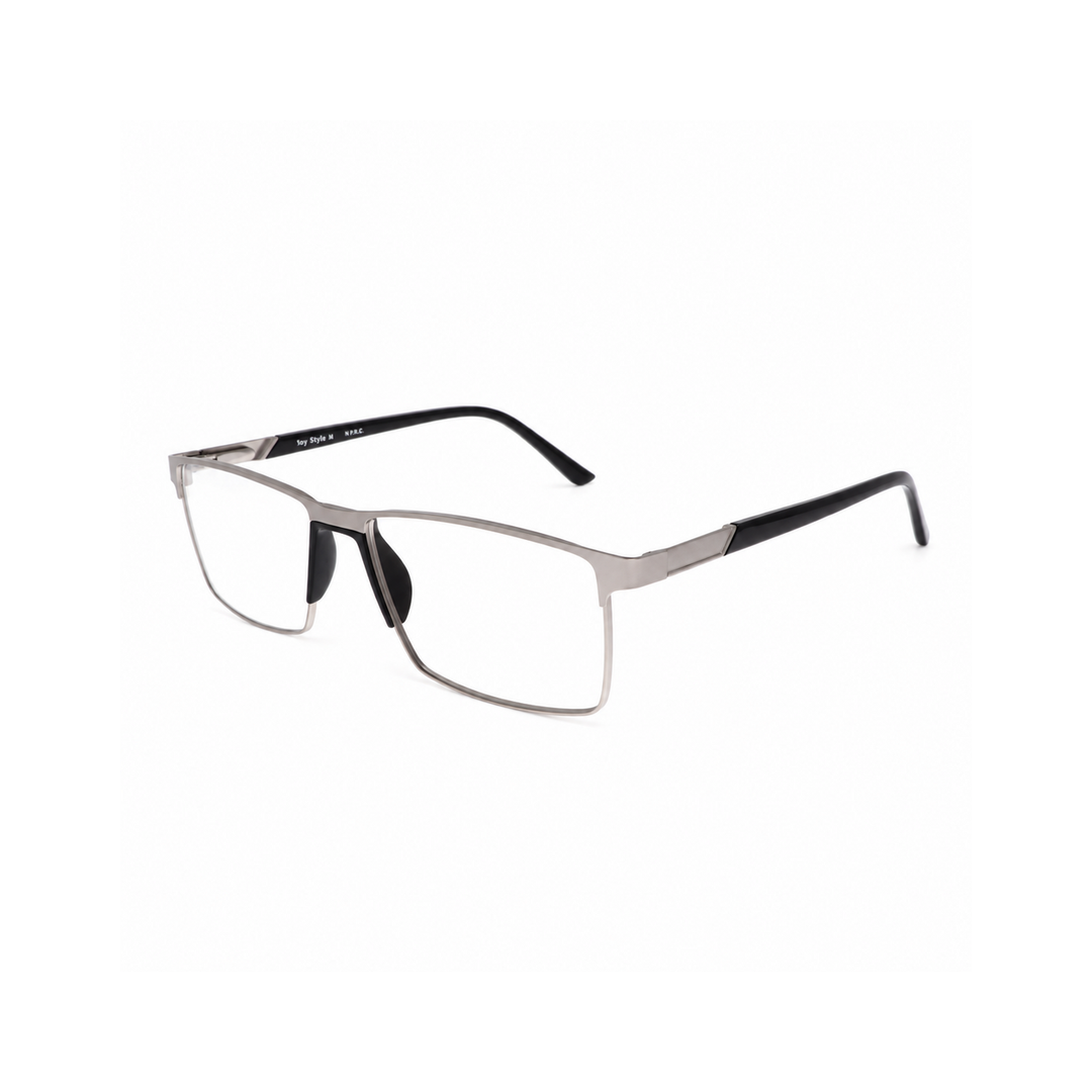 Joy Style JOYCA8202M4 matte silver eyeglasses angle view
