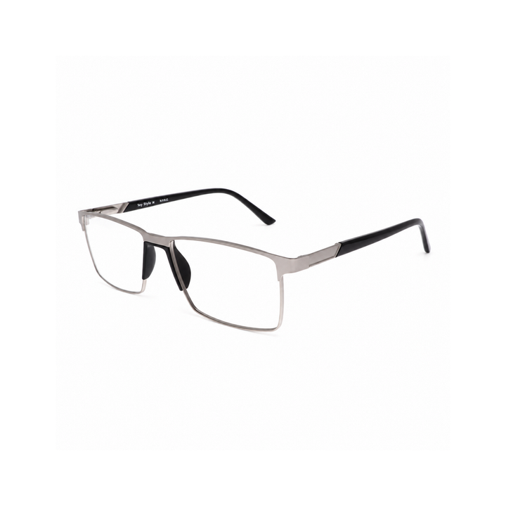 Joy Style JOYCA8202M4 matte silver eyeglasses angle view