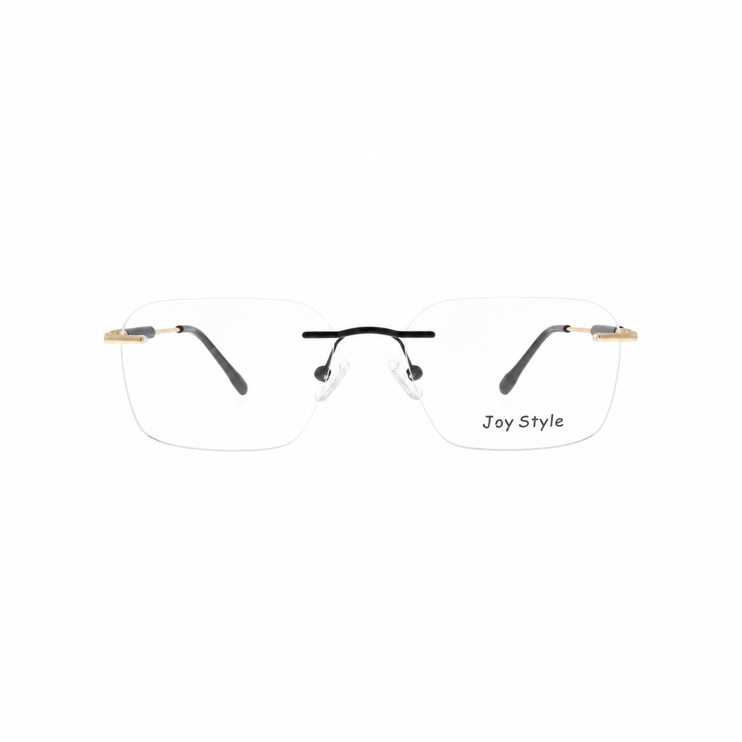 Joy Style CH5600C1 black gold rimless eyeglasses front view