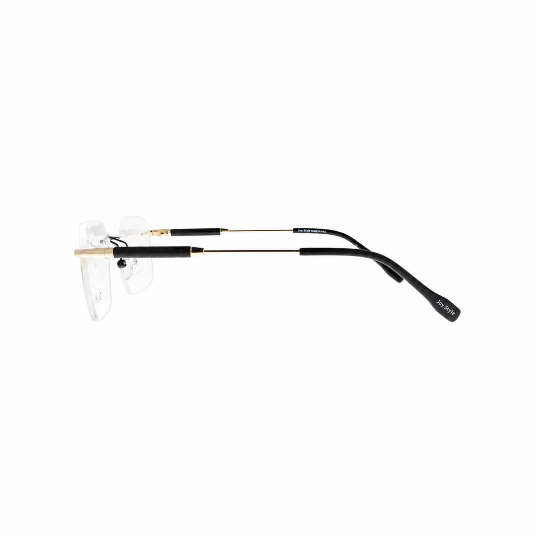 Joy Style CH5600C1 black gold rimless eyeglasses side view