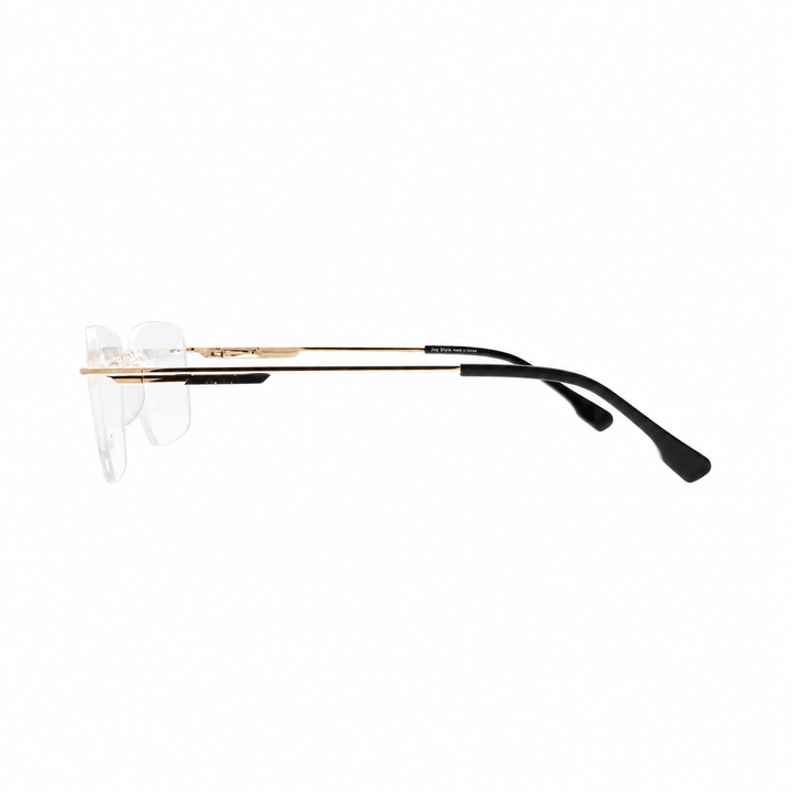 Joy Style For Unisex Eyeglasses Rimless Square Shape Size 53 Ch6600c1 Gold