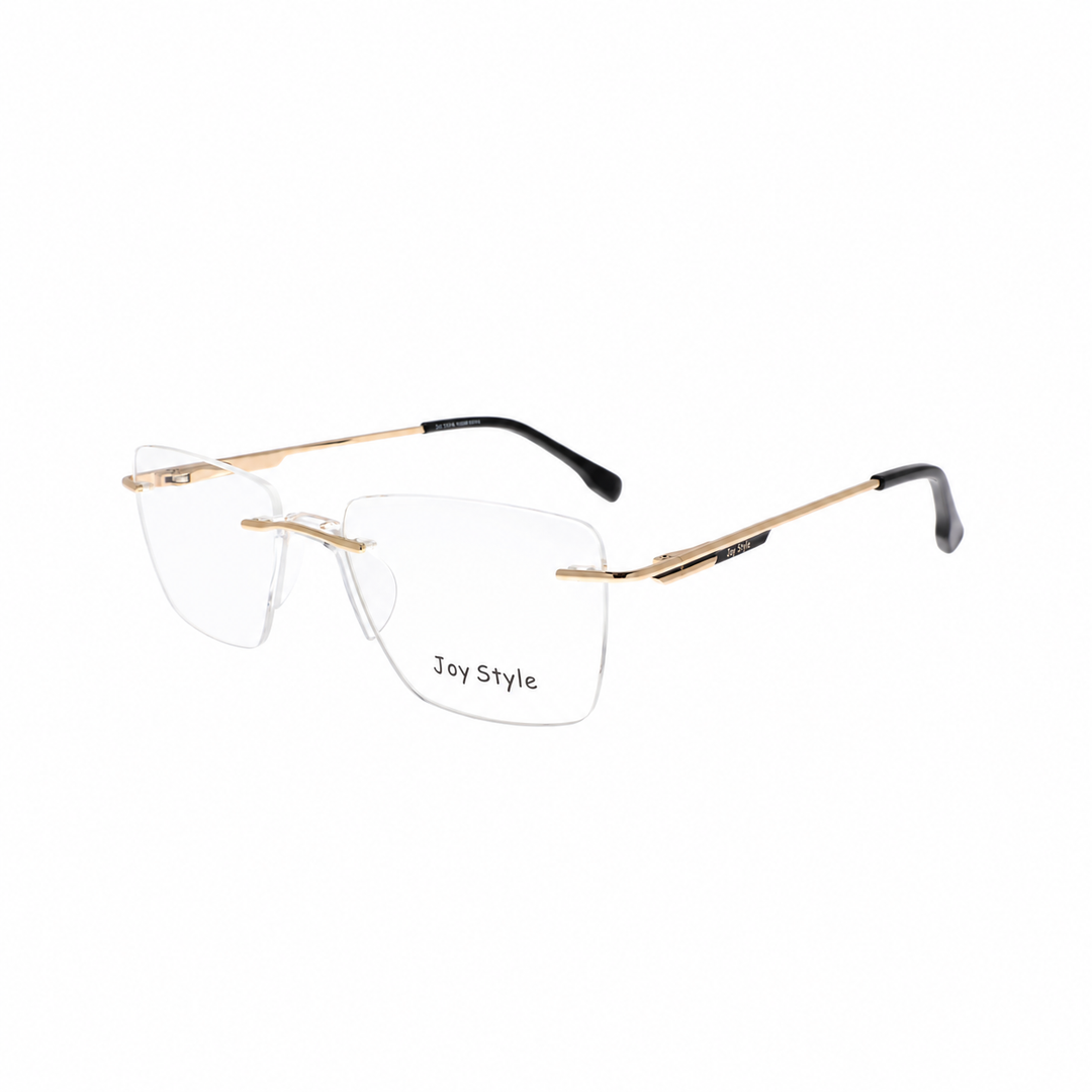 Joy Style For Unisex Eyeglasses Rimless Square Shape Size 53 Ch6600c1 Gold